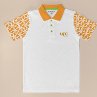 Polo blanc-Orange